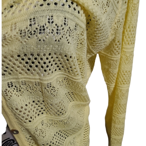 Button Up Cardigan with Lace Back - Picture 3 of 5